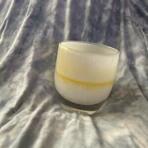 Glassybaby —Cream and Yellow Candle Holder (Angel)